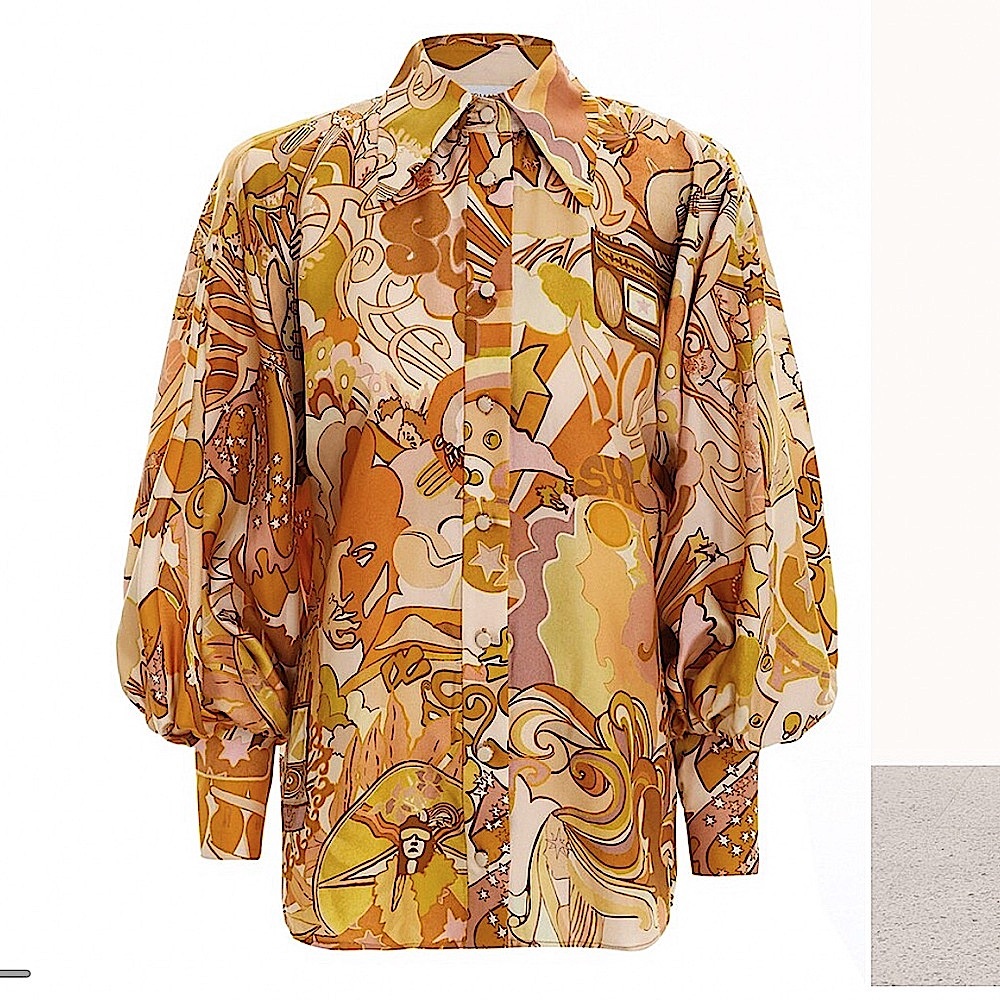 ZIMMERMAN “Tempo collage” batwing blouse (Z1)